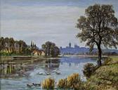 BUSSE Hermann Vorfrühling Am Neckar BUSSE Hermann Vorfrühling Am Neckar