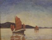 BUTLER Denis Two Boats Sailing On A Lake BUTLER Denis Two Boats Sailing On A Lake