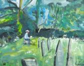 BUTLER H. Portrait Of An Artist In A Churchyard BUTLER H. Portrait Of An Artist In A Churchyard