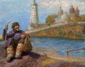 BUTNIK Stepan Danylovyc A Pilgrim At The Poltava Abbey BUTNIK Stepan Danylovyc A Pilgrim At The Poltava Abbey