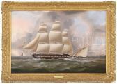 BUTTERSWORTH James Edward Portrait Of The Merchant Ship Dolphin Off Portsmouth England BUTTERSWORTH James Edward Portrait Of The Merchant Ship Dolphin Off Portsmouth England