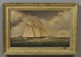 BUTTERSWORTH James Edward Yachting Scene Off Sandy Hook. BUTTERSWORTH James Edward Yachting Scene Off Sandy Hook.