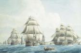 BUTTERSWORTH Thomas The Departure Of The British Fleet From The Tagus To Engage The Franco-spanish Fleet At The Battle Of Cape St. Vincent BUTTERSWORTH Thomas The Departure Of The British Fleet From The Tagus To Engage The Franco-spanish Fleet At The Battle Of Cape St. Vincent