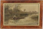 BUTTRICK Charles Henry Le Pêcheur Près De L'étang BUTTRICK Charles Henry Le Pêcheur Près De L'étang