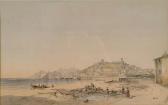 CABAU Charles 'figures On A Mediterranean Beach' And 'shipping Off A Coastal Town' CABAU Charles 'figures On A Mediterranean Beach' And 'shipping Off A Coastal Town'