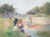 CAFFIERI Hector A Summer's Day, Marlow Lock CAFFIERI Hector A Summer's Day, Marlow Lock