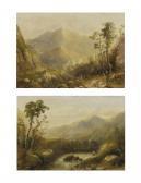 CALAME Alexandre Los Von Zwei Werken: Vorgebirgslandschaft CALAME Alexandre Los Von Zwei Werken: Vorgebirgslandschaft