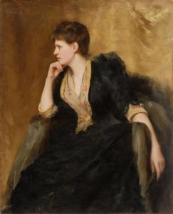 Issac Henry Caliga - Portrait Of Mrs. George Binney