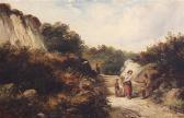 CALLOW George D. Figures On A Path And Coastal Landscape CALLOW George D. Figures On A Path And Coastal Landscape