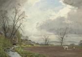 CALLOWHILL Thomas Scott Ploughing At Newstead Bridge, Near Melrose, Roxburghshire CALLOWHILL Thomas Scott Ploughing At Newstead Bridge, Near Melrose, Roxburghshire