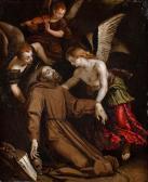 CALVAERT Denys Fiammingo San Francesco Sorretto Dagli Angeli Ultimo Decennio Del Xvi Secolo CALVAERT Denys Fiammingo San Francesco Sorretto Dagli Angeli Ultimo Decennio Del Xvi Secolo