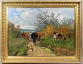 CALVES Léon Georges Vaches Sur Le Chemin CALVES Léon Georges Vaches Sur Le Chemin