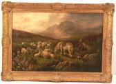 CAMERON Duncan A Scottish Landscape With Sheep, Shepherds, Horse And Dog. CAMERON Duncan A Scottish Landscape With Sheep, Shepherds, Horse And Dog.