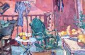 CAMPBELL GWYNNE Marjorie Interior With Green Rocking Chair CAMPBELL GWYNNE Marjorie Interior With Green Rocking Chair