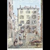 CAMPEGHER Alfredo Trento, Piazzetta Lodron Con Le Vie Schivabriga E Scozzafighi CAMPEGHER Alfredo Trento, Piazzetta Lodron Con Le Vie Schivabriga E Scozzafighi