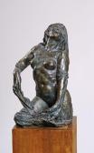 CANONICI JACQUES Patine Brune Nuancée De Bleu Représentant Un Nu Féminin. CANONICI JACQUES Patine Brune Nuancée De Bleu Représentant Un Nu Féminin.