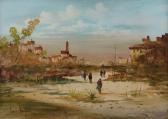 CARGNEL Lucio Paesaggio Con Figure CARGNEL Lucio Paesaggio Con Figure