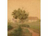 CARLEGLE Charles Emile Ferme Dans Un Paysage CARLEGLE Charles Emile Ferme Dans Un Paysage