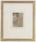 CARLES Arthur Beecher Woman At A Library Table CARLES Arthur Beecher Woman At A Library Table