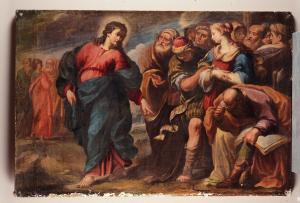 Giovanni Andrea Carlone Il Genovese - Cristo E L’adultera 