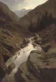 CARMIENCKE Dedo A Mountain Torrent Rushing Through A Gorge CARMIENCKE Dedo A Mountain Torrent Rushing Through A Gorge