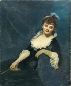 CAROLUS-DURAN Charles Emile Portrait Of Mrs Harry Vane Milbank, Neé Alice Sidonie Van Den Bergh CAROLUS-DURAN Charles Emile Portrait Of Mrs Harry Vane Milbank, Neé Alice Sidonie Van Den Bergh