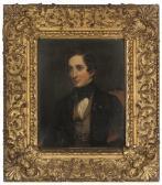 CARPENTER Margaret Sarah Portrait Of Mr Marriot, Seated Half-length, In A Black Coat With White Shirt, Brown Waistcoat And Black Necktie CARPENTER Margaret Sarah Portrait Of Mr Marriot, Seated Half-length, In A Black Coat With White Shirt, Brown Waistcoat And Black Necktie