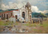 CARR Lyell E At The Church Of San Luis After The Firing Ceased At The Battle Of El Caney CARR Lyell E At The Church Of San Luis After The Firing Ceased At The Battle Of El Caney