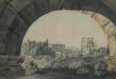 CARRARD Louis Samuel Veduta Da Unarcata Delle Terme Di Traiano Al Colle Oppio, Roma CARRARD Louis Samuel Veduta Da Unarcata Delle Terme Di Traiano Al Colle Oppio, Roma