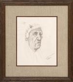 CARVER Raymond An American Native Wearing A War Bonnet CARVER Raymond An American Native Wearing A War Bonnet