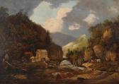 CARVER Robert Bergige Landschaft Mit Wassermühle CARVER Robert Bergige Landschaft Mit Wassermühle