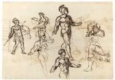 CATEL Franz Ludwig Figure Studies (griechischer Krieger Und Göttin?) CATEL Franz Ludwig Figure Studies (griechischer Krieger Und Göttin?)