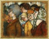 CATLIN Christopher Herbert Women In A Queue CATLIN Christopher Herbert Women In A Queue