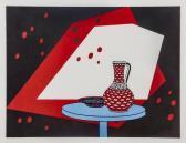 CAULFIELD Patrick Red And White Still Life CAULFIELD Patrick Red And White Still Life