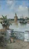 CAVAYE Antonio Vue De Séville : La Torre Del'oro Sur Le Guadalquivir CAVAYE Antonio Vue De Séville : La Torre Del'oro Sur Le Guadalquivir