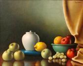 CAWTHORNE Christopher A Still Life With Porcelain Jar, Apples And Lemons On A Table Top CAWTHORNE Christopher A Still Life With Porcelain Jar, Apples And Lemons On A Table Top
