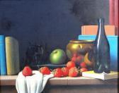 CAWTHORNE Christopher Still Life With Strawberries And Apple On A Stone Ledge CAWTHORNE Christopher Still Life With Strawberries And Apple On A Stone Ledge