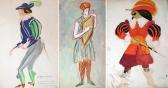 CAYRON Jules Trois Études De Costumes De Théétre CAYRON Jules Trois Études De Costumes De Théétre