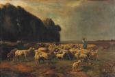 CERAMANO Charles-Ferdinand A Shepherd Returning His Flock On The Chailly Plain CERAMANO Charles-Ferdinand A Shepherd Returning His Flock On The Chailly Plain
