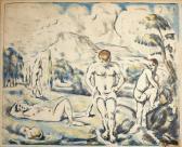 CEZANNE Paul Les Baigneurs (grande Planche) (druick I; Venturi 1157) CEZANNE Paul Les Baigneurs (grande Planche) (druick I; Venturi 1157)