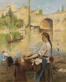 CHABELLARD André Les Lavandières À Pont-sur-yonne CHABELLARD André Les Lavandières À Pont-sur-yonne