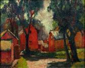 CHALON Georges Abel Les Maisons Rouges CHALON Georges Abel Les Maisons Rouges