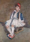 CHARDON Charles Portrait Of A Young Boy In Greek Costume CHARDON Charles Portrait Of A Young Boy In Greek Costume