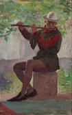 CHARRIER Henri Le Joueur De Flute Traversière CHARRIER Henri Le Joueur De Flute Traversière