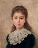 CHARTRAN Theobald Portrait De Jeune Fille En Buste CHARTRAN Theobald Portrait De Jeune Fille En Buste