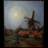 CHAVIGNAUD Georges Figures By Windmill Under Moonlight CHAVIGNAUD Georges Figures By Windmill Under Moonlight