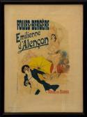 CHERET Jules Folies Bergère. Emilienne D'alençon CHERET Jules Folies Bergère. Emilienne D'alençon