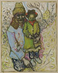Billy Childish - Astrakhan Hat And Flower Bonnet (father And Daughter)