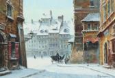 CHMIELINSKI Wladyslaw A Snow-covered Townscape CHMIELINSKI Wladyslaw A Snow-covered Townscape