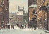 CHMIELINSKI Wladyslaw City Scenery From Warsaw With A Troika And Persons CHMIELINSKI Wladyslaw City Scenery From Warsaw With A Troika And Persons